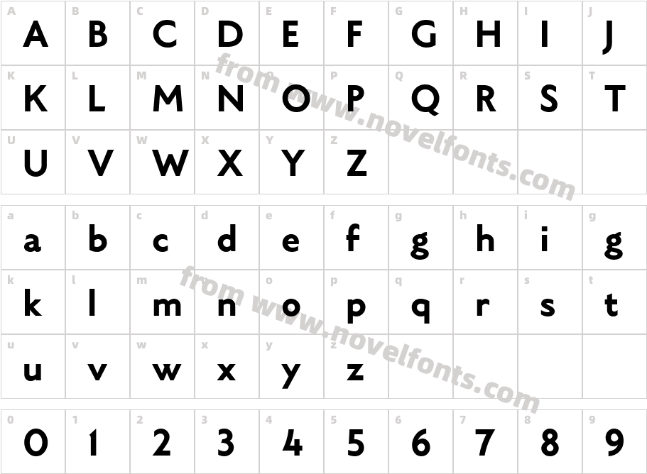 MTT Roma BoldCharacter Map