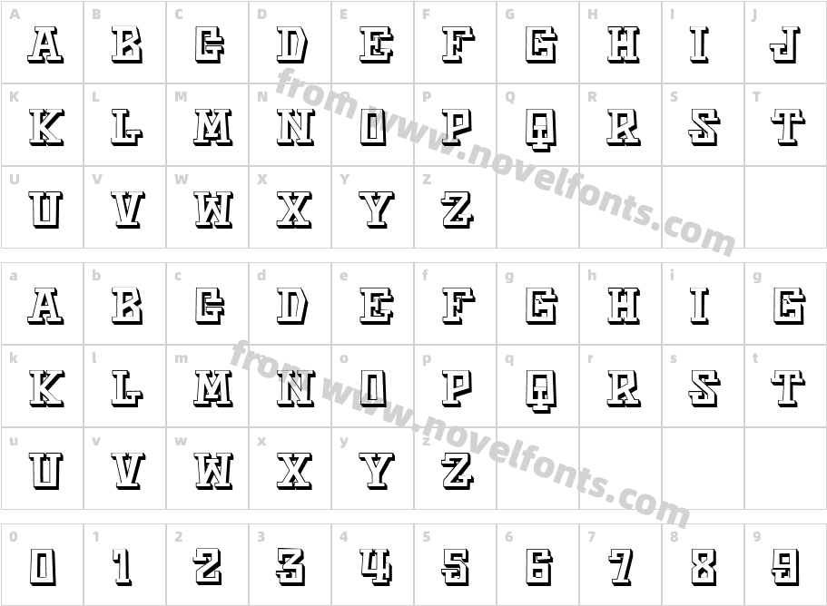 Meksikano RegularCharacter Map