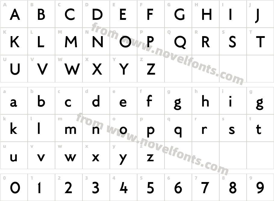 MTT Roma MediumCharacter Map
