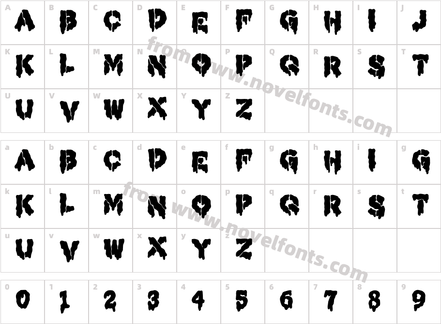 MXCLOAK RegularCharacter Map