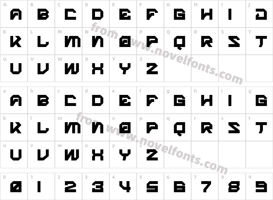 Machine Ground DisplayCharacter Map