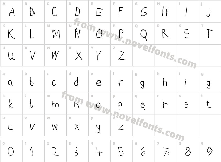 Melchior FontCharacter Map