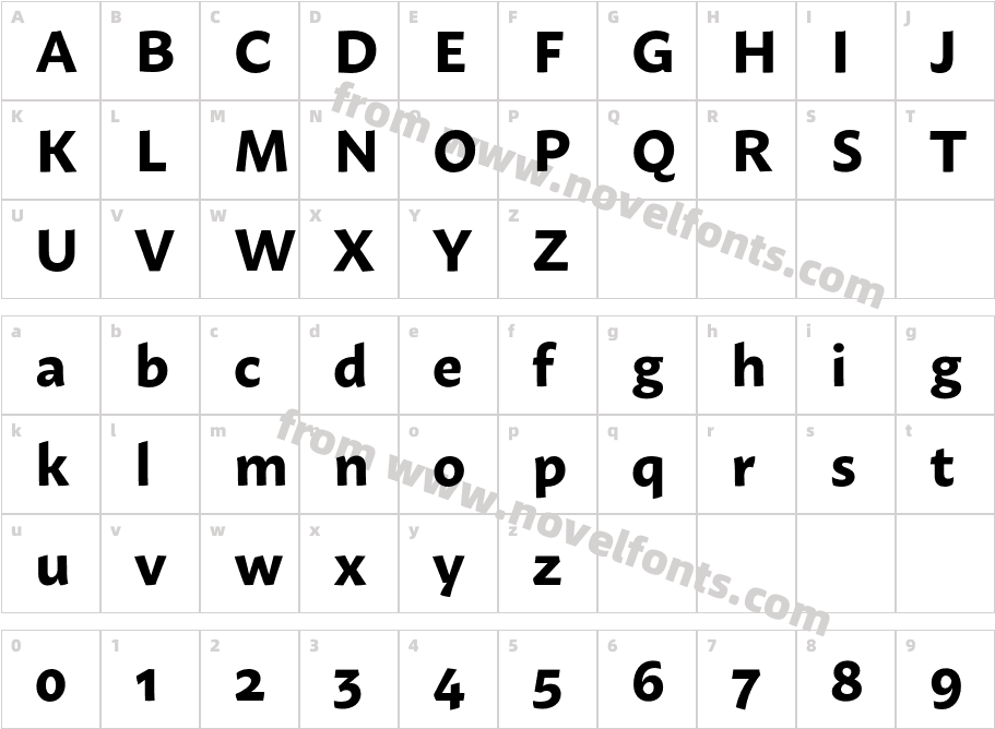 Macho BoldCharacter Map