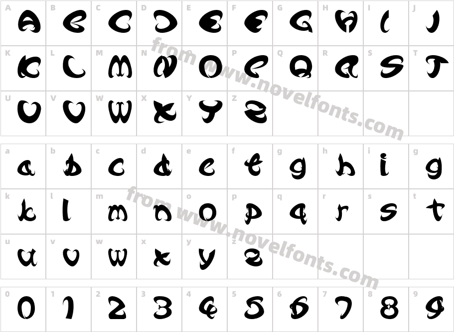 Angle BoldCharacter Map