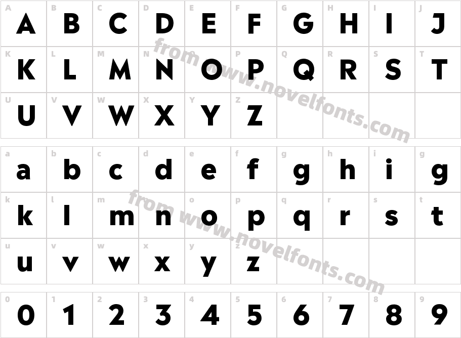 Madera W04 Extra BoldCharacter Map
