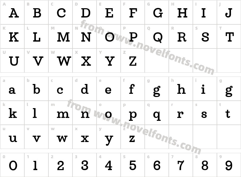 Madley BoldCharacter Map