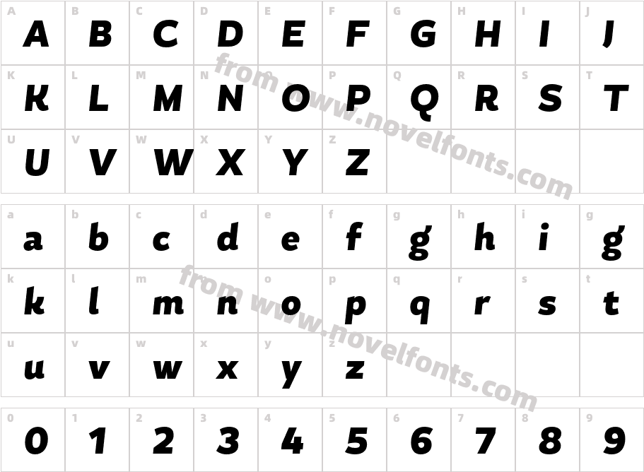Magallanes Cond Black ItalicCharacter Map