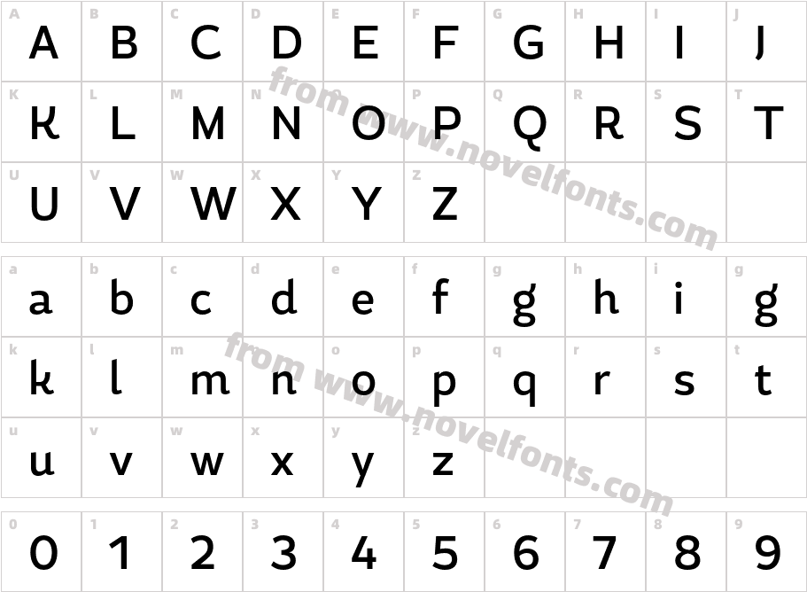 Magallanes Cond MediumCharacter Map