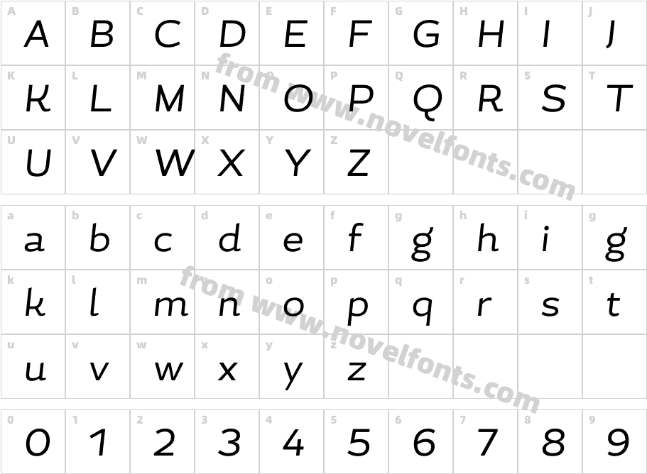 Magallanes Regular ItCharacter Map