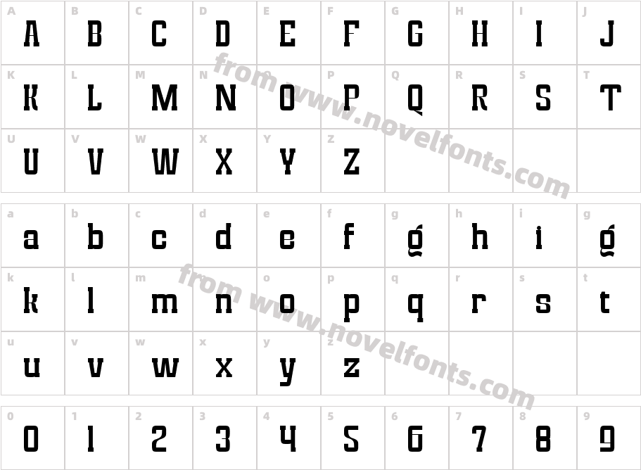 Magefin MediumCharacter Map
