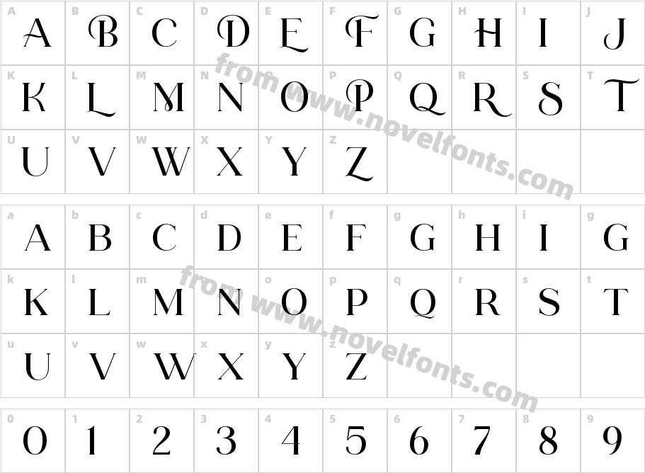Magic Bright Serif BoldCharacter Map