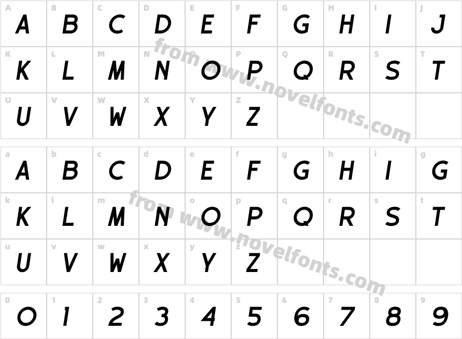 Magic Brown ItalicCharacter Map