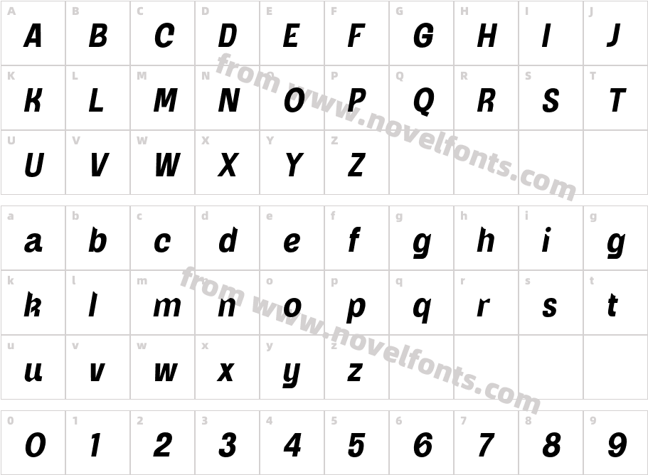 Magic Ruby SlantCharacter Map