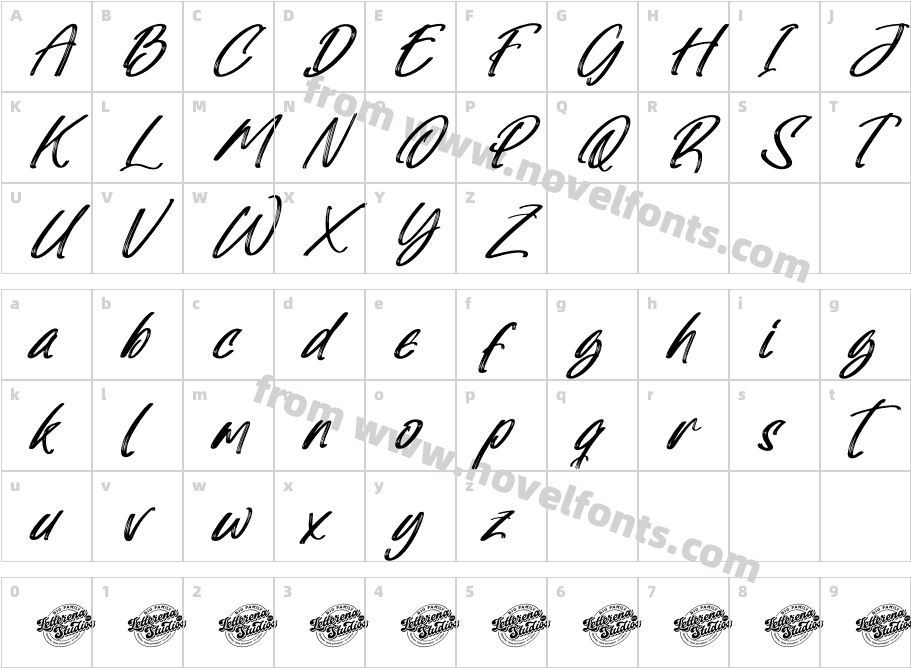 Magical Electro DEMO VERSION ItalicCharacter Map