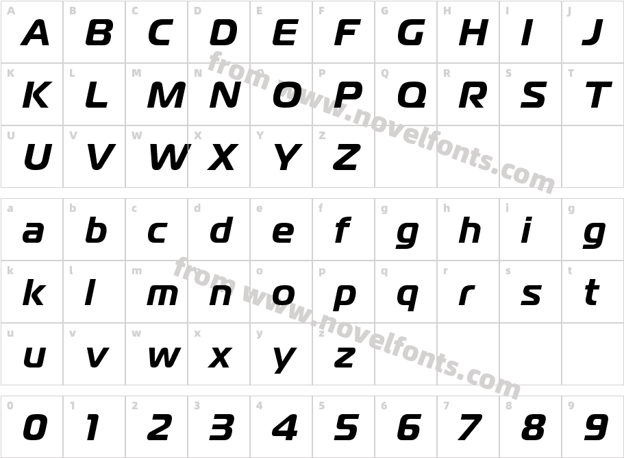 Magistral Bold Italic W08 RgCharacter Map