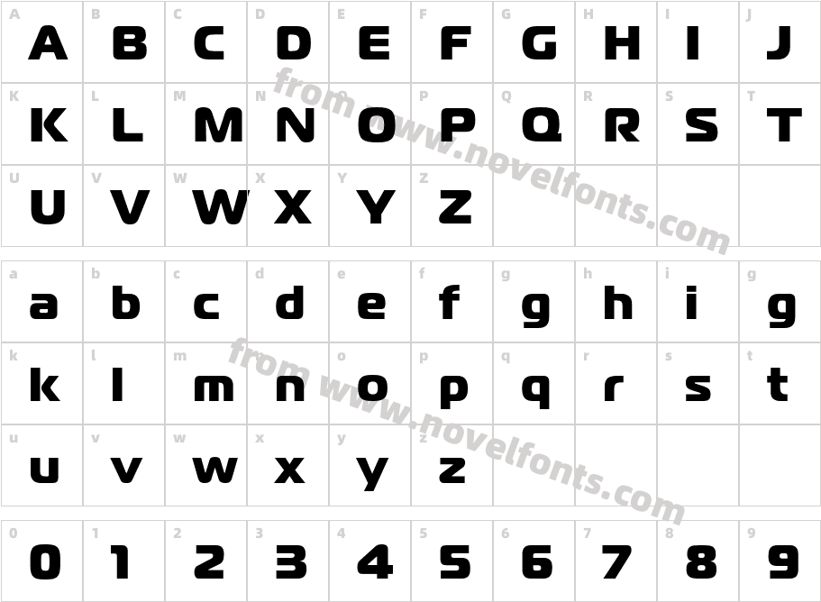 Magistral Extra BoldCharacter Map