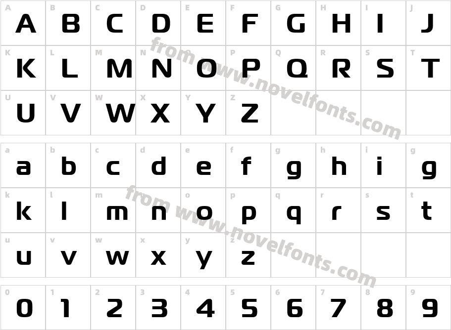 Magistral W01 BoldCharacter Map