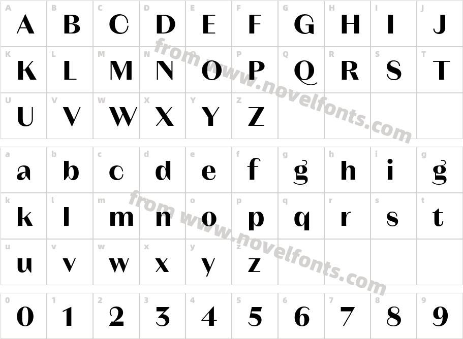 Magnat Head BoldCharacter Map