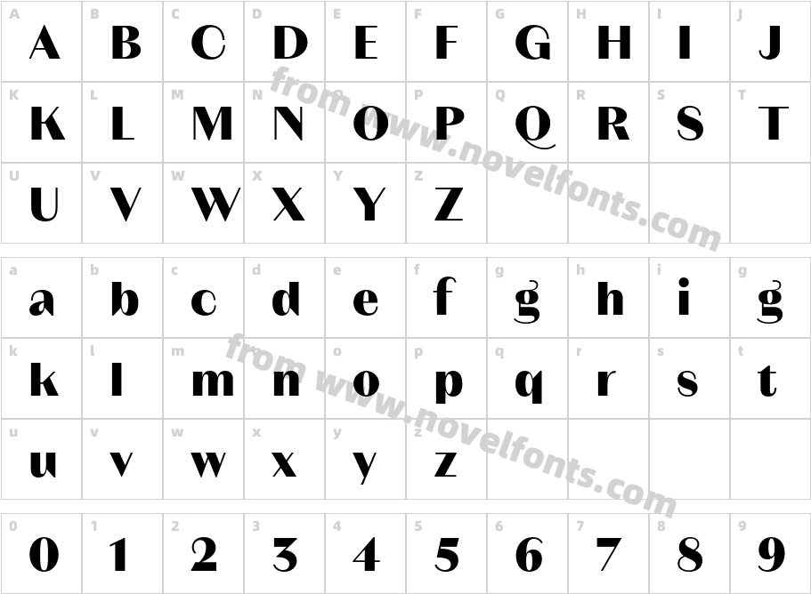 Magnat Head Extra BoldCharacter Map