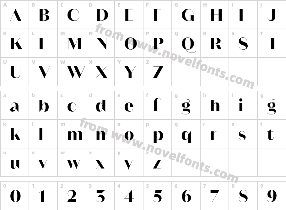Magnat Poster BoldCharacter Map