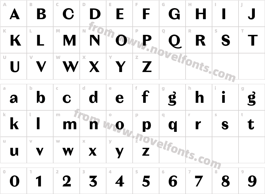 Magnat Text BoldCharacter Map