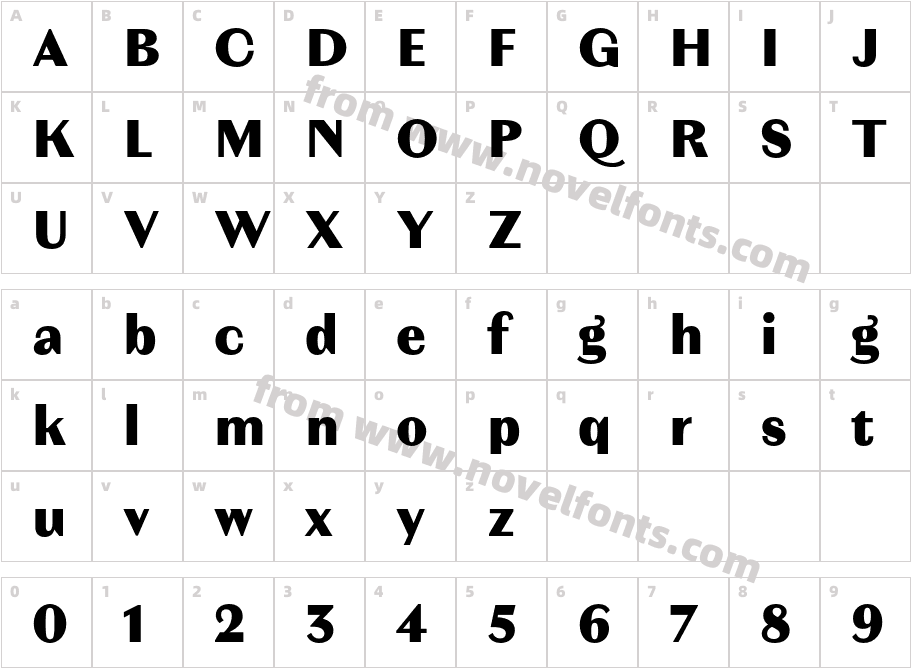 Magnat Text Extra BoldCharacter Map