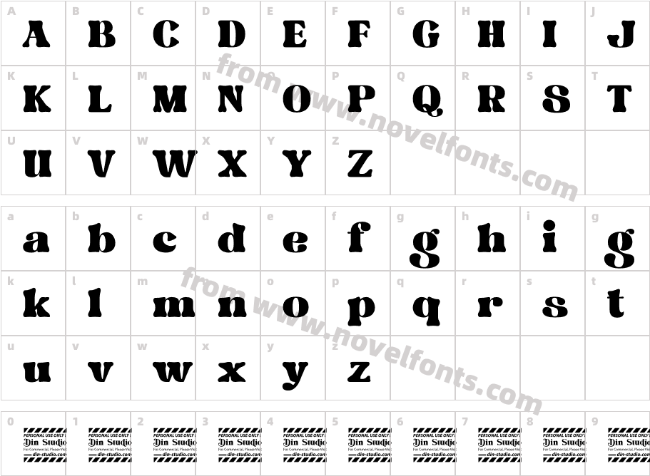 Magnific Personal UseCharacter Map