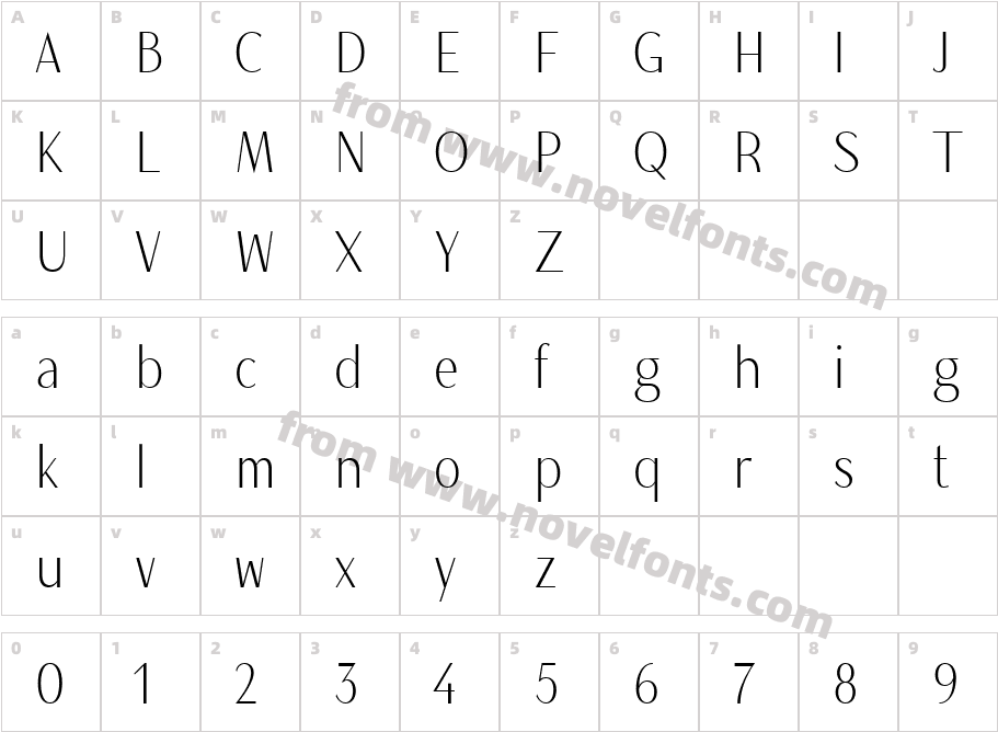 Magnisa Sans RegularCharacter Map