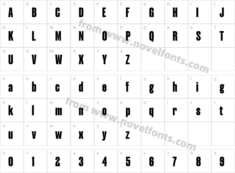 Magno Sans Trial BlackCharacter Map