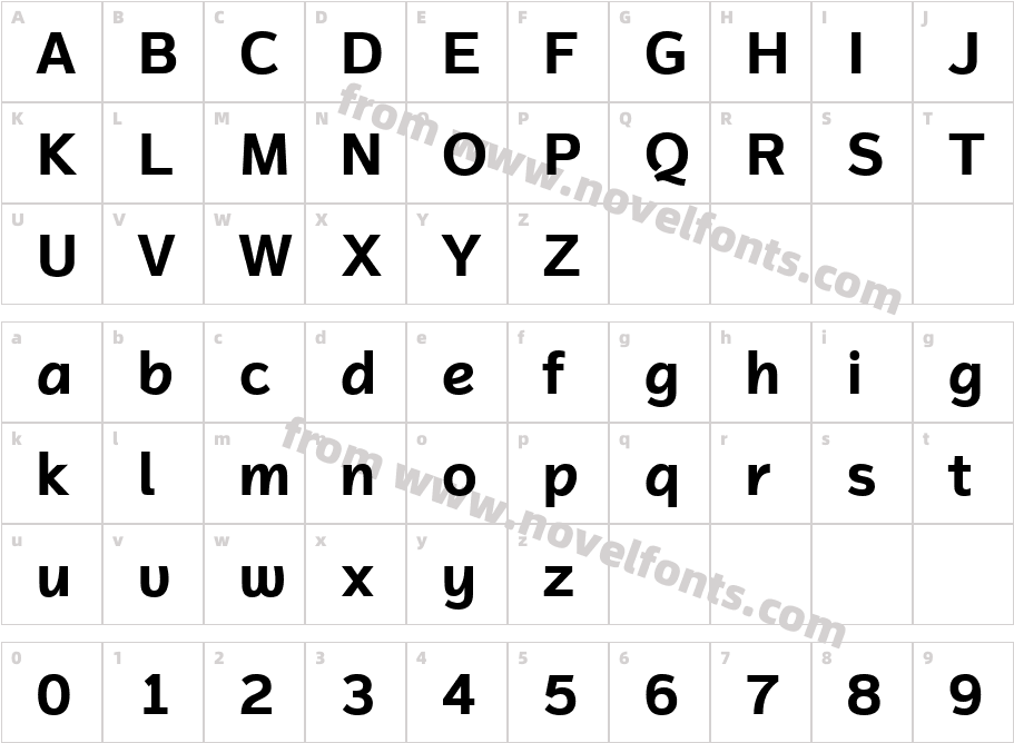 Magnum Sans Alfa W01 BoldCharacter Map