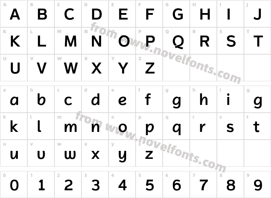 Magnum Sans Alfa W01 SemiboldCharacter Map