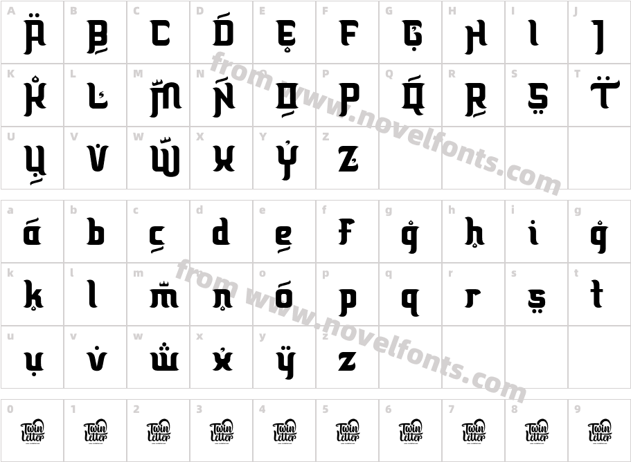 Makwus RegularCharacter Map