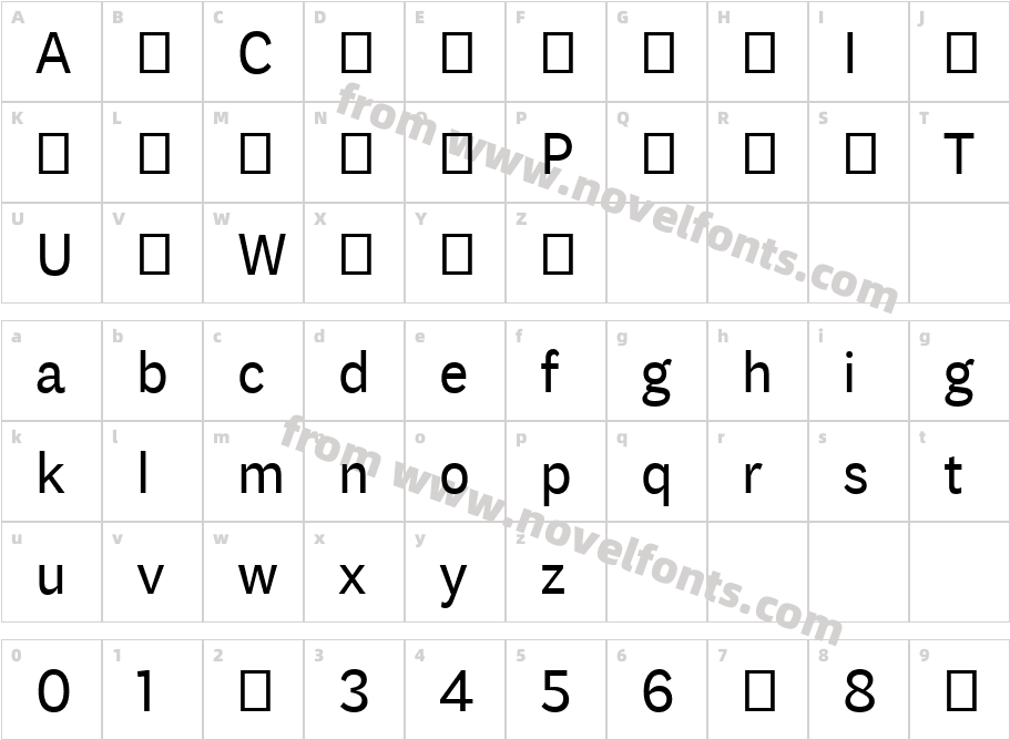 Malden Sans RegularCharacter Map