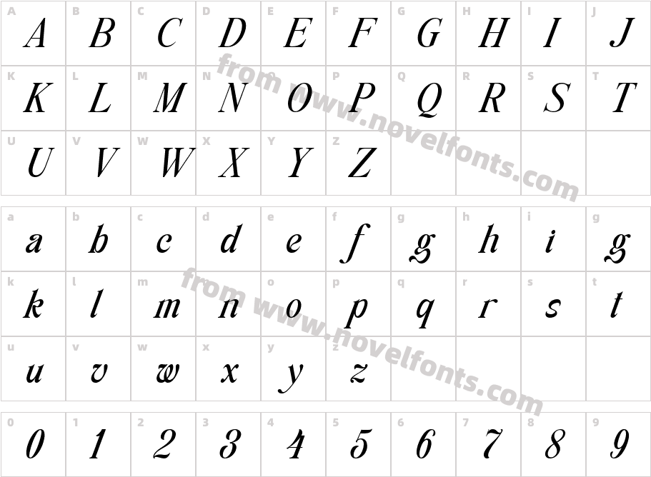Maldives Italic ItalicCharacter Map