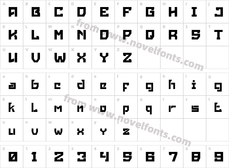 Mancha BoldCharacter Map