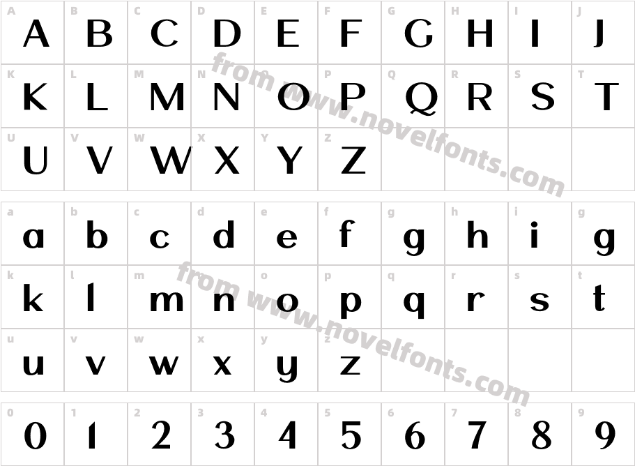 Mansory BoldCharacter Map