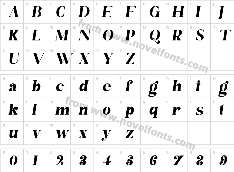 Manthan One ItalicCharacter Map