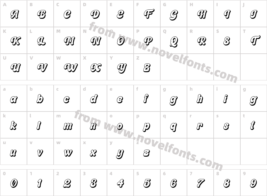 Mantige Oblique ExtrudeCharacter Map