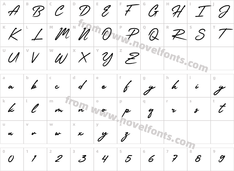 Mantreya RegularCharacter Map