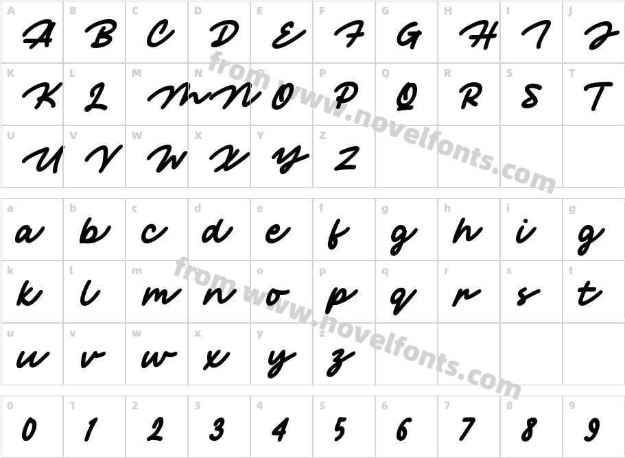 Maple CrispCharacter Map