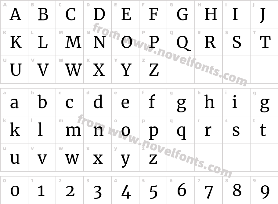 Merriweather RegularCharacter Map