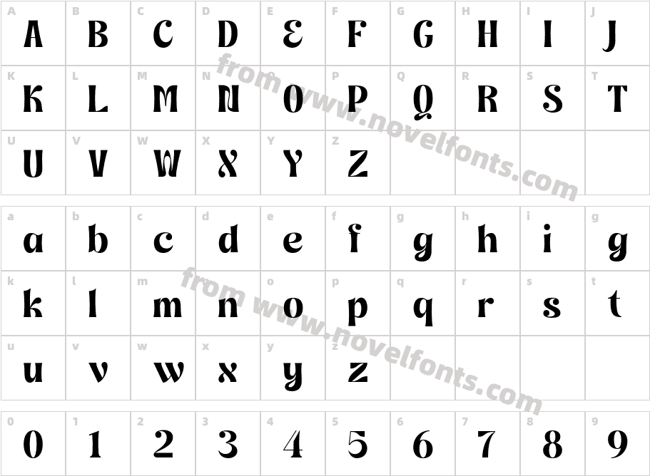 Marige BoldCharacter Map