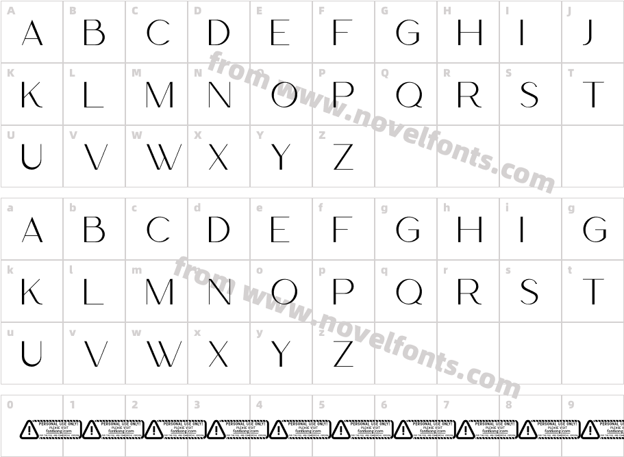 Mariposa PERSONAL USE ONLY!Character Map