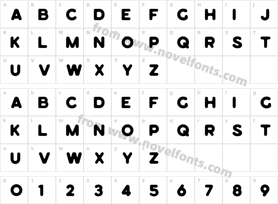 Marison Sans RoundCharacter Map