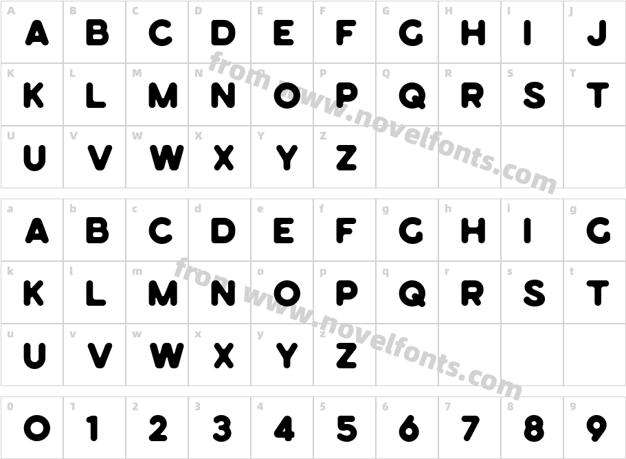 Marison Sans RoundCharacter Map