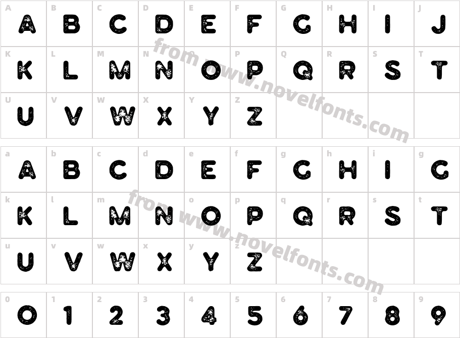 Marison Sans VintageCharacter Map