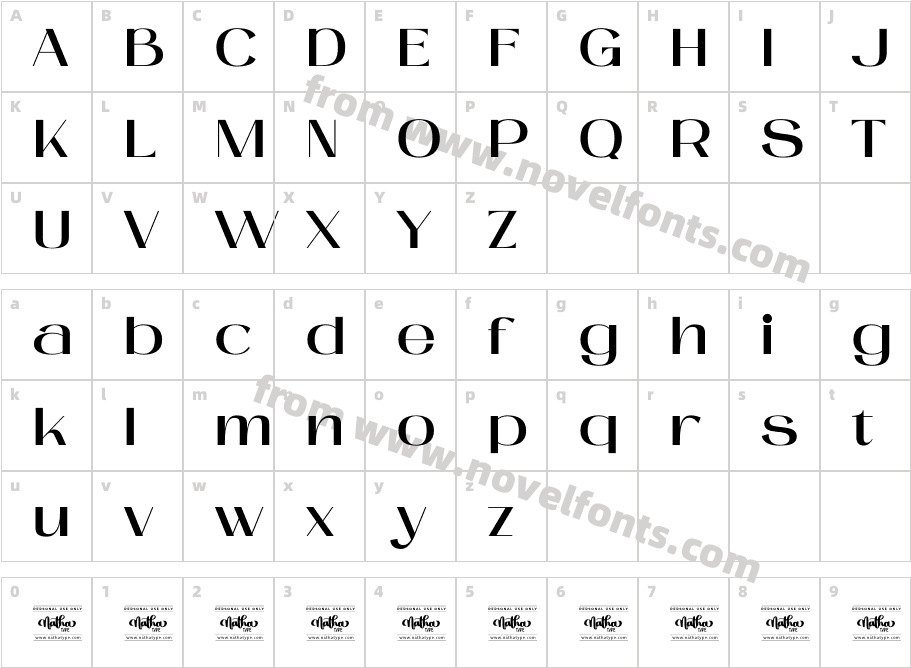 Marlino Regular Personal UseCharacter Map