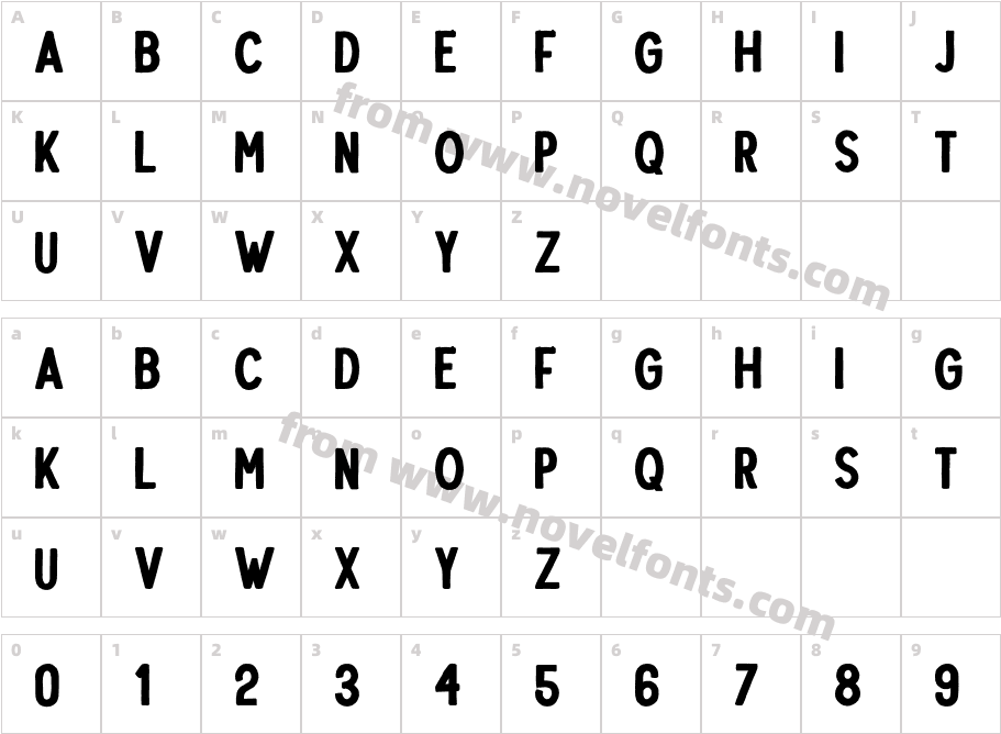 Marquis Sans BoldCharacter Map