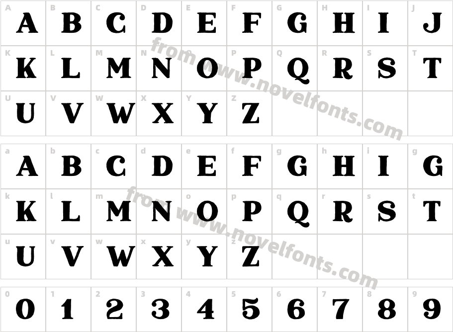 Marquis Serif BoldCharacter Map