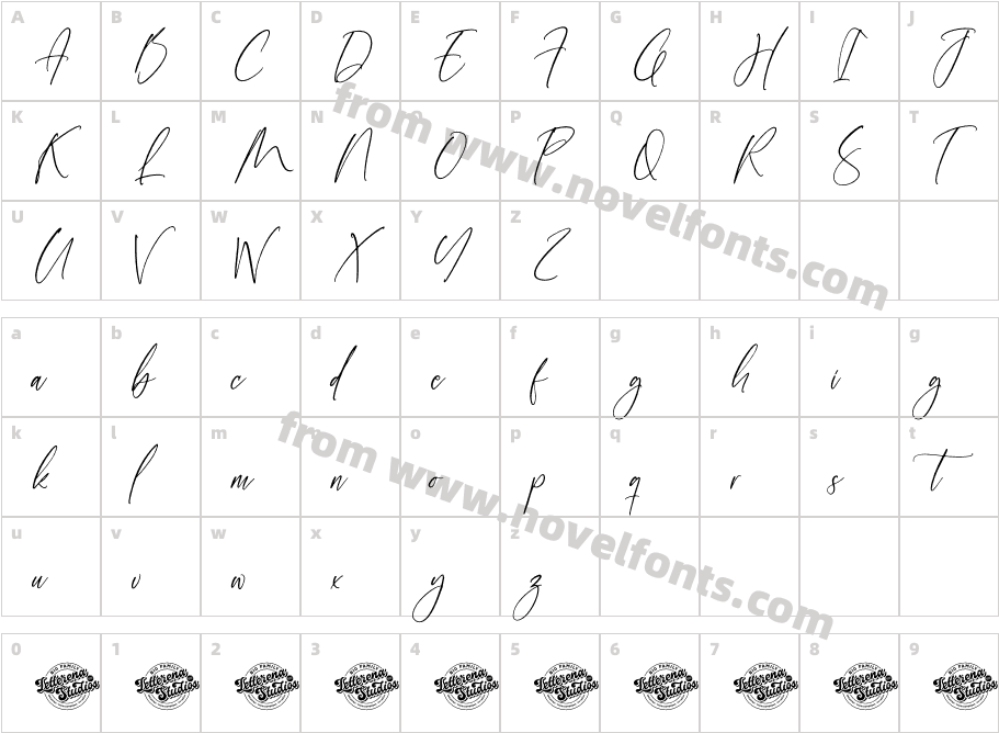 Marstime Brighters DEMO VERSIONCharacter Map